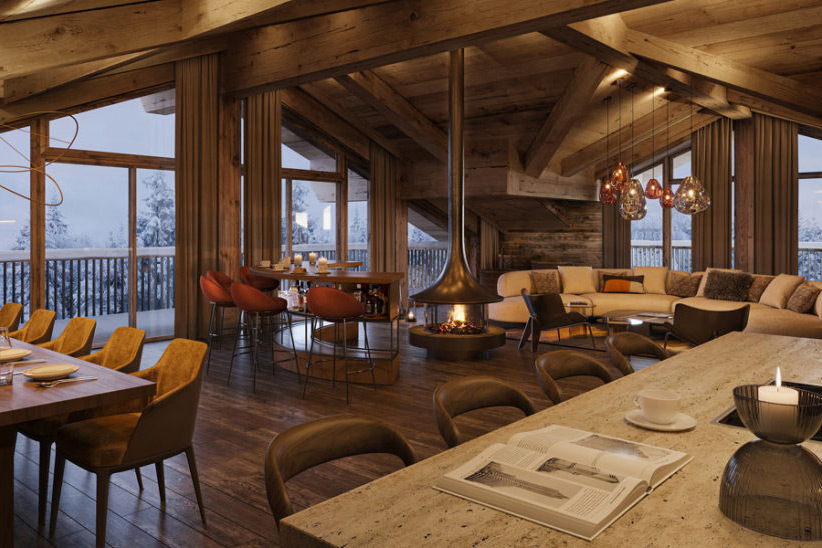 Designing The Perfect Alpine Chalet Portfolio By Savills   Silverstone Lodge Salon1248x600 1140x548 2 